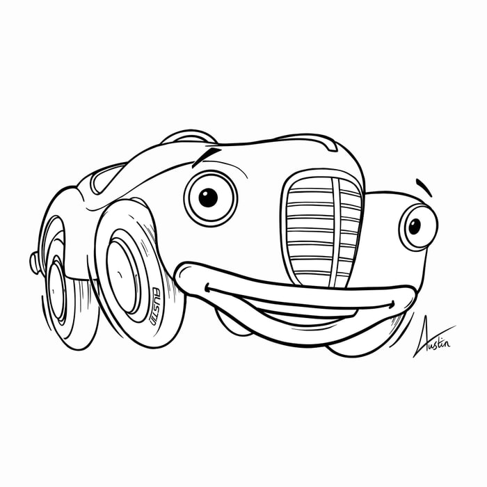 Austin Colouring Sheet  Austin Colouring Sheet