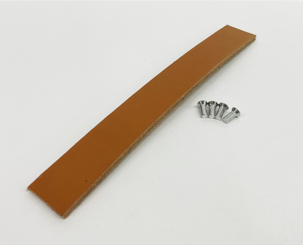Leather brake lining & rivets main product photo