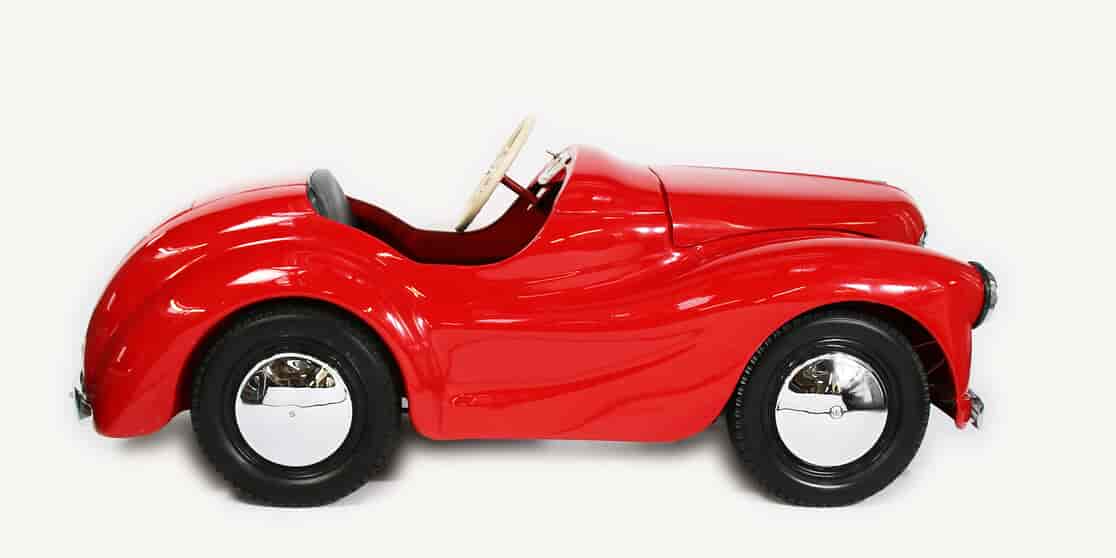 Red and Tartan J40 Pedal Car