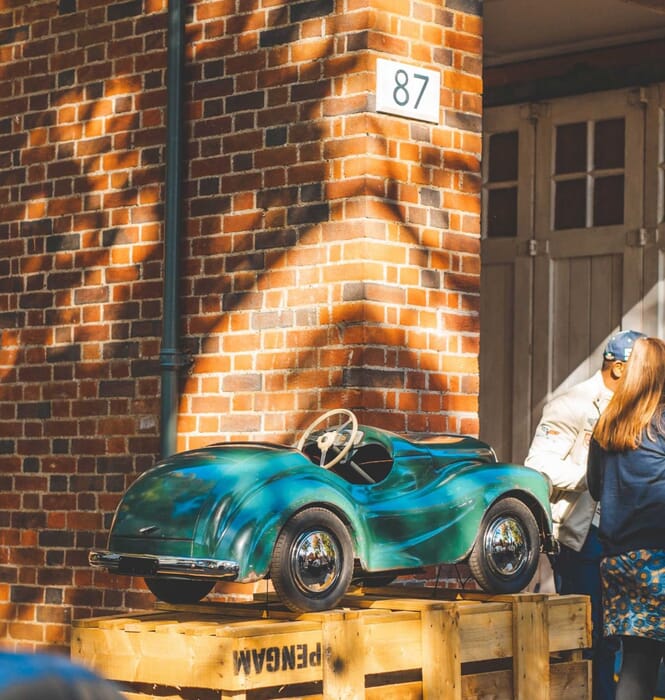 Newsletter J40 Austin Pedal Car on Crate